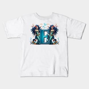 Mermaid Alphabet The Letter E Kids T-Shirt